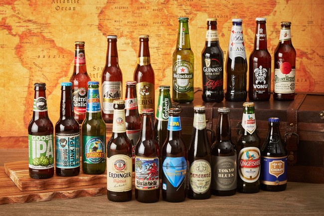 世界のビールや日本のクラフトビール全20種類が揃う