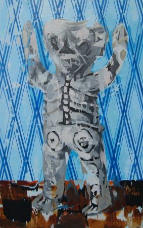 飯田 翔之介　　『a clay figure 2』　油絵具、キャンバス　53.0×33.0cm　2015年