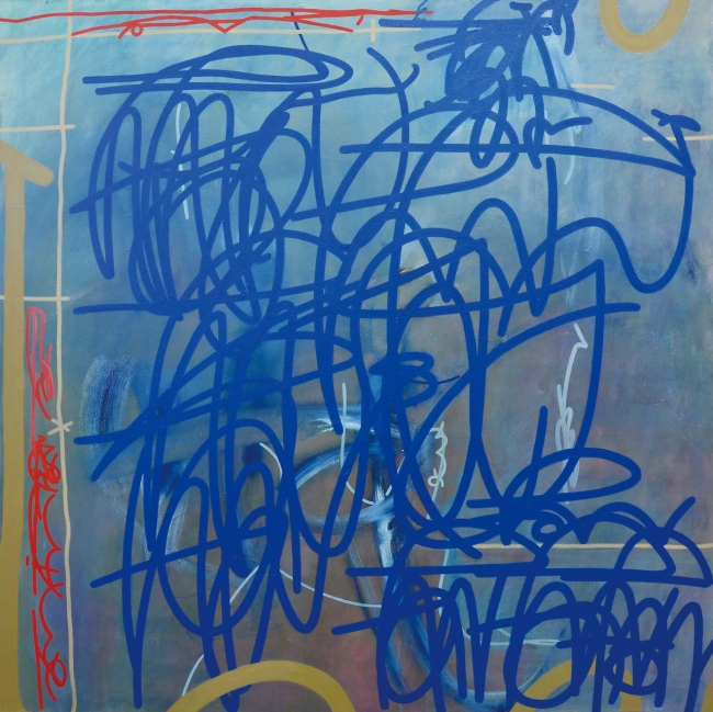 田岡 智美　　『Maisaincoodineito』　油絵具、アクリル絵具、キャンバス　152.0×152.0cm　2019年