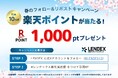 【LENDEX】春の新生活応援！「楽天ポイントが当たる」公式Xフォロー＆リポストキャンペーンを実施