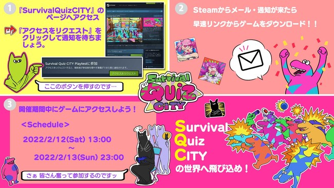 オンライン 多人数で遊ぶサバイバルクイズアクション Survival Quiz City の発売日が3 4に決定 株式会社phoenixxのプレスリリース