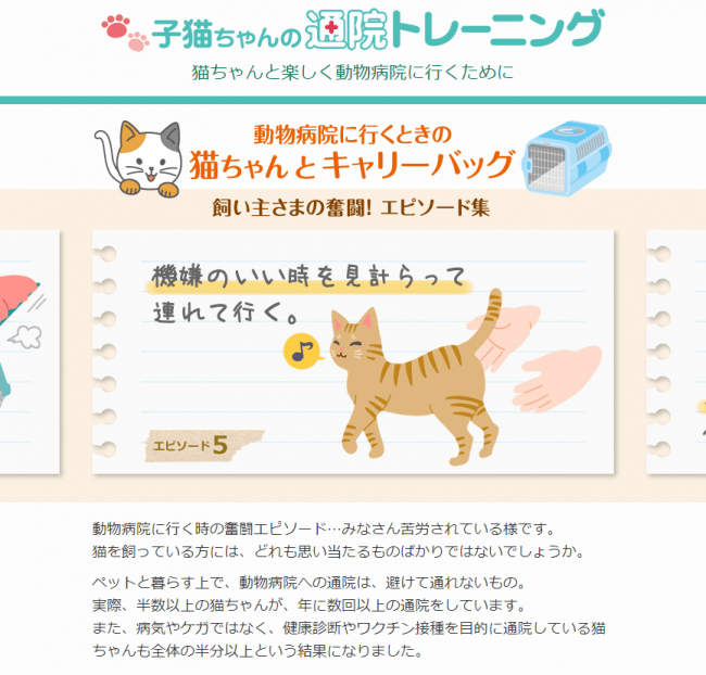 猫ブーム受け需要 飼い猫の通院トレーニング情報サイト をリリース マルピー ライフテック株式会社のプレスリリース