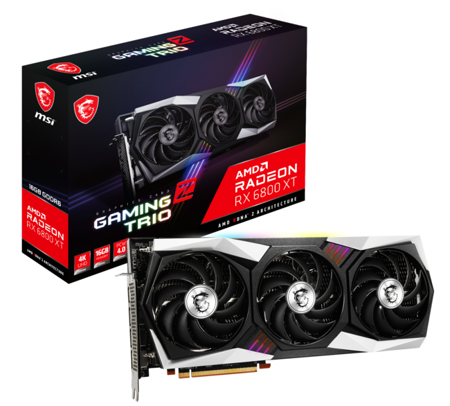 MSI、AMD Radeon(TM) RX 6800 XTを搭載したグラフィックスカード