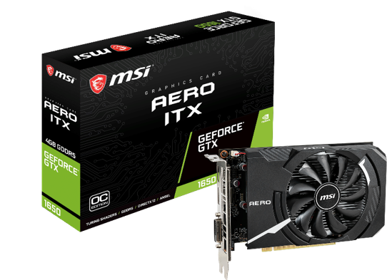 MSI、NVIDIA GeForce GTX 1650 を搭載した「GeForce GTX 1650 AERO ITX