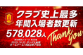 ホームゲーム年間最多入場者数更新のお知らせ