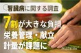 【ウェルネスダイニング】腎臓病の方の7割が「栄養管理」「献立作成」「計量・計算」を負担に感じていると回答
