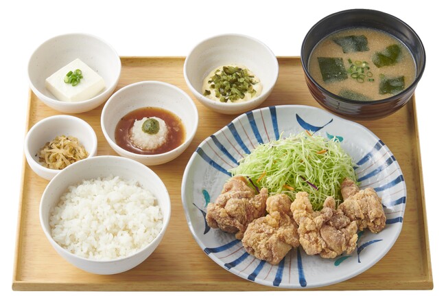 極みから揚げ定食［２種の和風だれ］ （から揚げ4個）870円 （から揚げ6個）1,050円