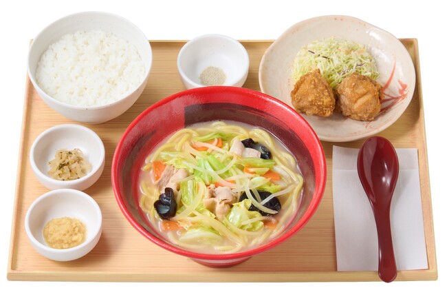 野菜タンメンとから揚げの定食 1,060円