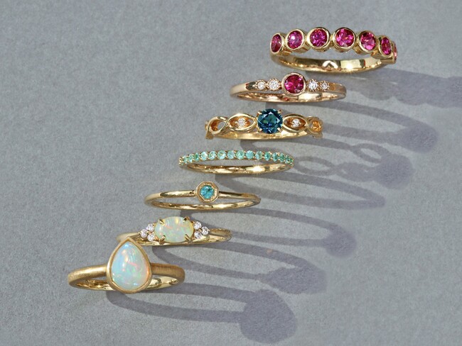 10月の誕生石ジュエリー(オパール、トルマリン) 10月の誕生石ジュエリー(オパール、トルマリン)