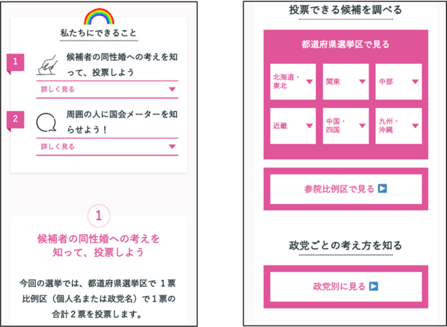 ＜近日公開予定の参議院版サイト＞