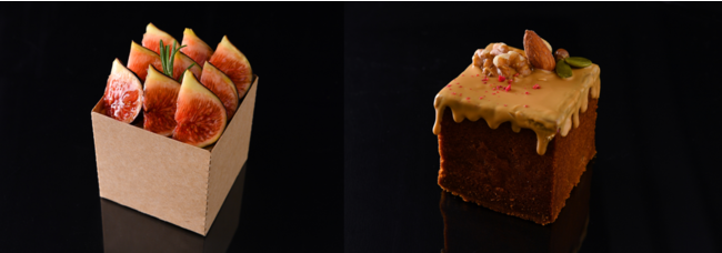 (左)じょんのびジュエル (右)黒いちじくと木の実のカトルカールキュブ (左)じょんのびジュエル (右)黒いちじくと木の実のカトルカールキュブ