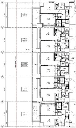 スプランディッド江坂駅前　間取り西側