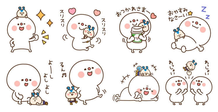 大好評のlineスタンプシリーズ第七弾 日常的に使える合計16種類 ゆるーいキャラで大人気の真っ白 だいふく とレオパレス21の レオパリスくん がコラボ Lineスタンプ無料配布を開始 レオパレス２１のプレスリリース