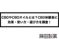 CBDやCBDオイルとは？CBD体験者に効果・使い方・選び方を調査！【株式会社麻田製薬】