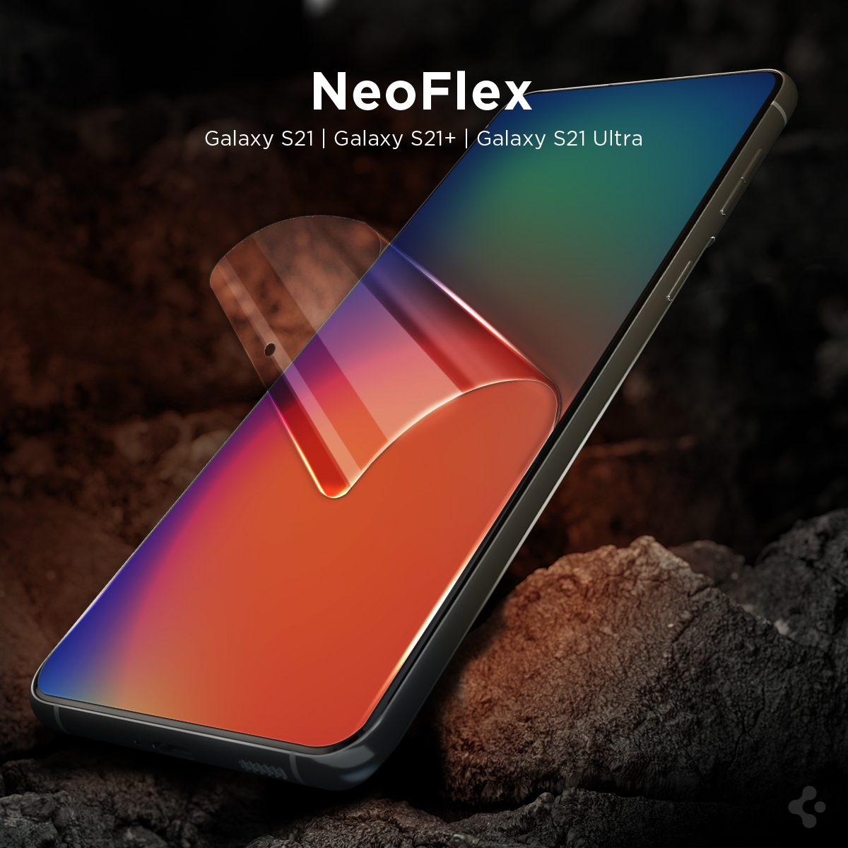 Spigen】 Galaxy S21 シリーズ専用の液晶保護フィルム「Neoflex」をご