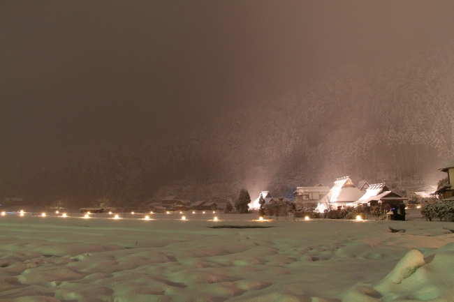 美山かやぶきの里雪灯廊