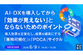 『AI・DXを導入してから「効果が見えない」とならないためのポイント 』というテーマのウェビナーを開催