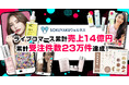 TikTokやInstagramのライブコマースをスタートしてから累計売上14億円、累計受注件数23万件を達成!