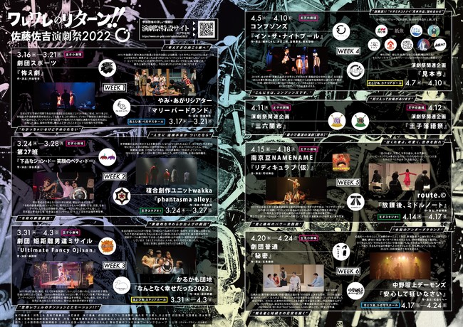 佐藤佐吉演劇祭2022 フライヤー中面 佐藤佐吉演劇祭2022 フライヤー中面