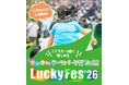 LuckyFes’26、木陰のキッズエリアが遊びのテーマパークに。アスレチックやワークショップ、お散歩託児、ストライダーやキャラクシーも。公園の水遊び広場やプレジャーガーデンとも往来可能