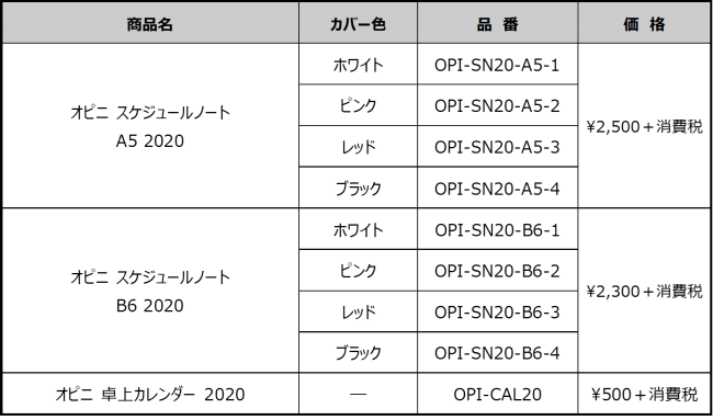 シリーズ15年目 働く女性の声から生まれた文房具 Opini オピニ スケジュール管理 発売 シヤチハタ株式会社のプレスリリース