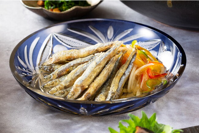 坂元のくろずを使ったきびなごの南蛮漬け