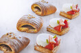 ヘーゼルナッツとミルクチョコの深いコクを味わう<パンスイス> ひんやりチーズクリームが奏でるサクサクデニッシュ<Blanc pur(ブラン ピュール) 〜純白〜> 期間限定新作パンが登場