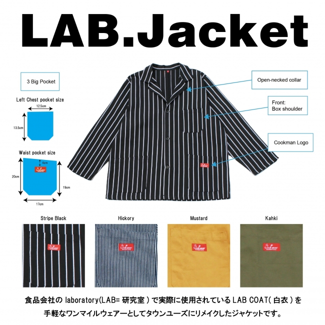 LAB.Jacket ￥5,900-（+TAX）SIZE：M・L（UNISEX）