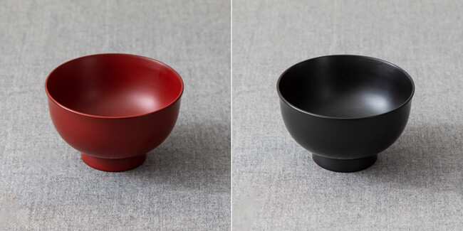 【数量限定】越前塗 羽反汁椀(朱・黒) 10,450円(税込) 【数量限定】越前塗 羽反汁椀(朱・黒) 10,450円(税込)
