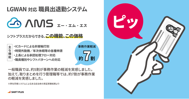 LGWAN専用自治体職員勤怠管理システムAMS＜エーエムエス＞を正式