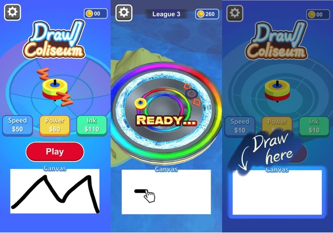  iOS と Androidで利用可能な「Draw Coliseum」（ドローコロシアム）