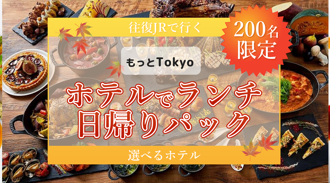 10月31日迄 東京都民200名限定「もっとtokyo」最大2500円割引