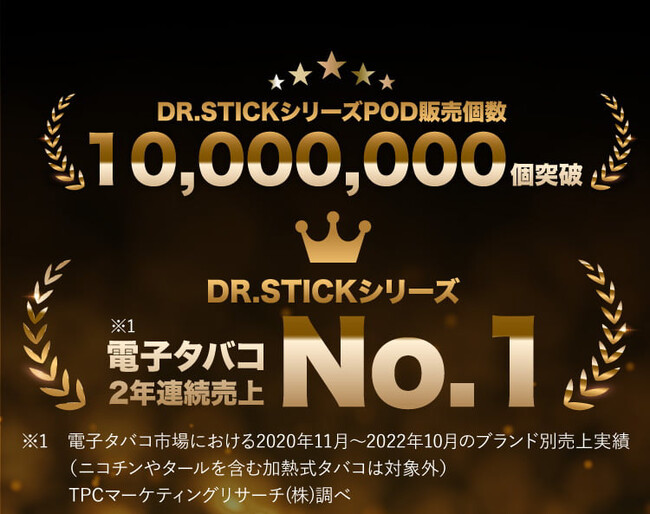 Dr.Stickが電子タバコ売上2年連続No.1に！【HAL】｜食品卸、問屋の業績