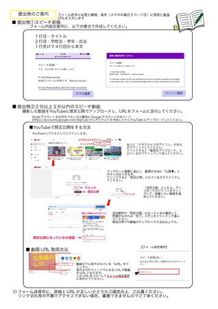 英語スピーチコンテスト開催概要②