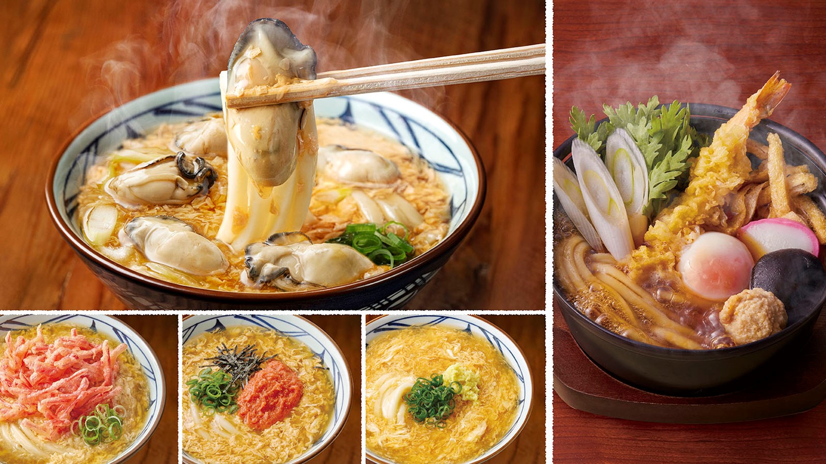 冬にしか出会えない 丸亀製麺の手づくり・熱々のうどんが勢揃い 広島県産浜ゆで牡蠣を6個贅沢に!熱々、濃厚な旨み広がる『牡蠣たまあんかけうどん ...