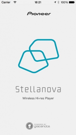 「Wireless Hi-Res Player～Stellanova～」トップ画面