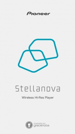 「Wireless Hi-Res Player～Stellanova～」のトップ画面