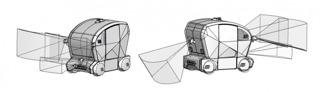 パイオニア製「3D-LiDARセンサー」搭載イメージ図