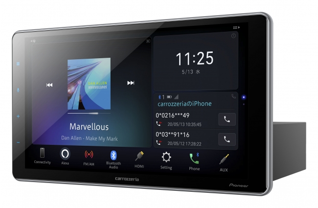 Apple CarPlay」「Android AutoTM」に対応し、大画面でスマートフォン