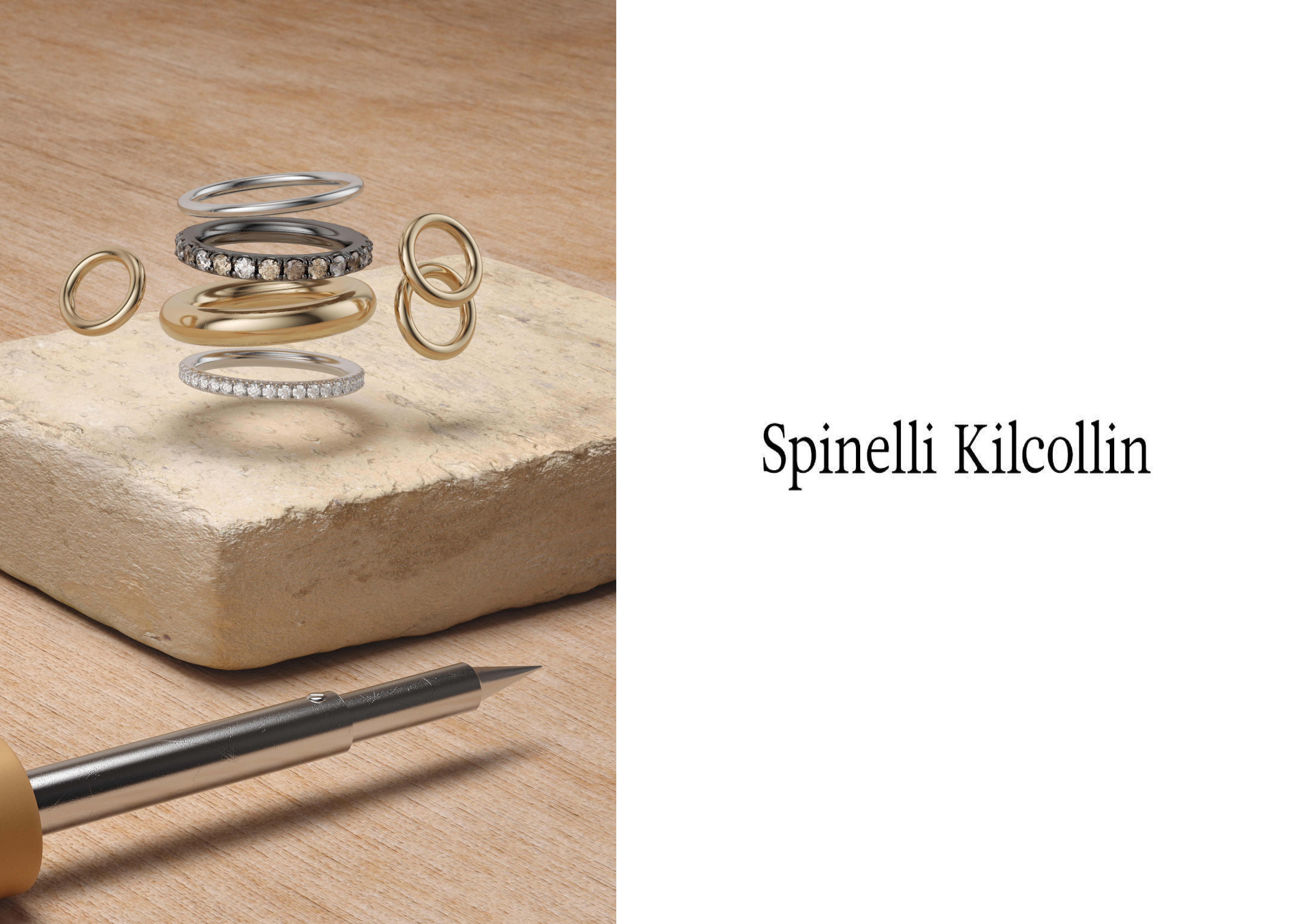 定番低価 Spinelli Kilcollin スピネリキルコリン グレーダイヤ2連