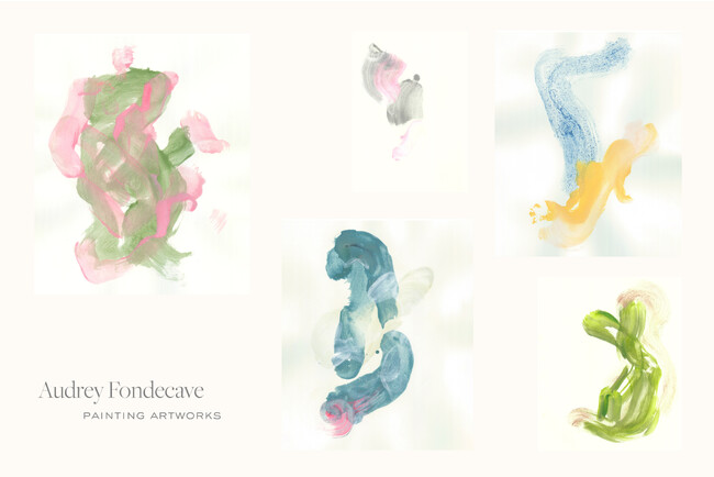 フランス人アーティストAudrey Fondecave氏のよる抽象画 フランス人アーティストAudrey Fondecave氏のよる抽象画