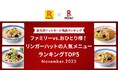 【楽天ポイントカード商品ランキング】「ファミリーvs.おひとり様!リンガーハットの人気メニューランキングTOP5」を発表