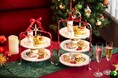 コロンバン原宿サロンのクリスマスデザート 華やかなアフタヌーンティーセットや、リンゴとザクロのパフェが登場