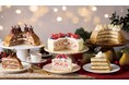 【Afternoon Tea LOVE&TABLE】苺、ブルーベリー、ラズベリーのクリスマスケーキ風ミルクレープや、ラ・フランス×キャラメルの新作など