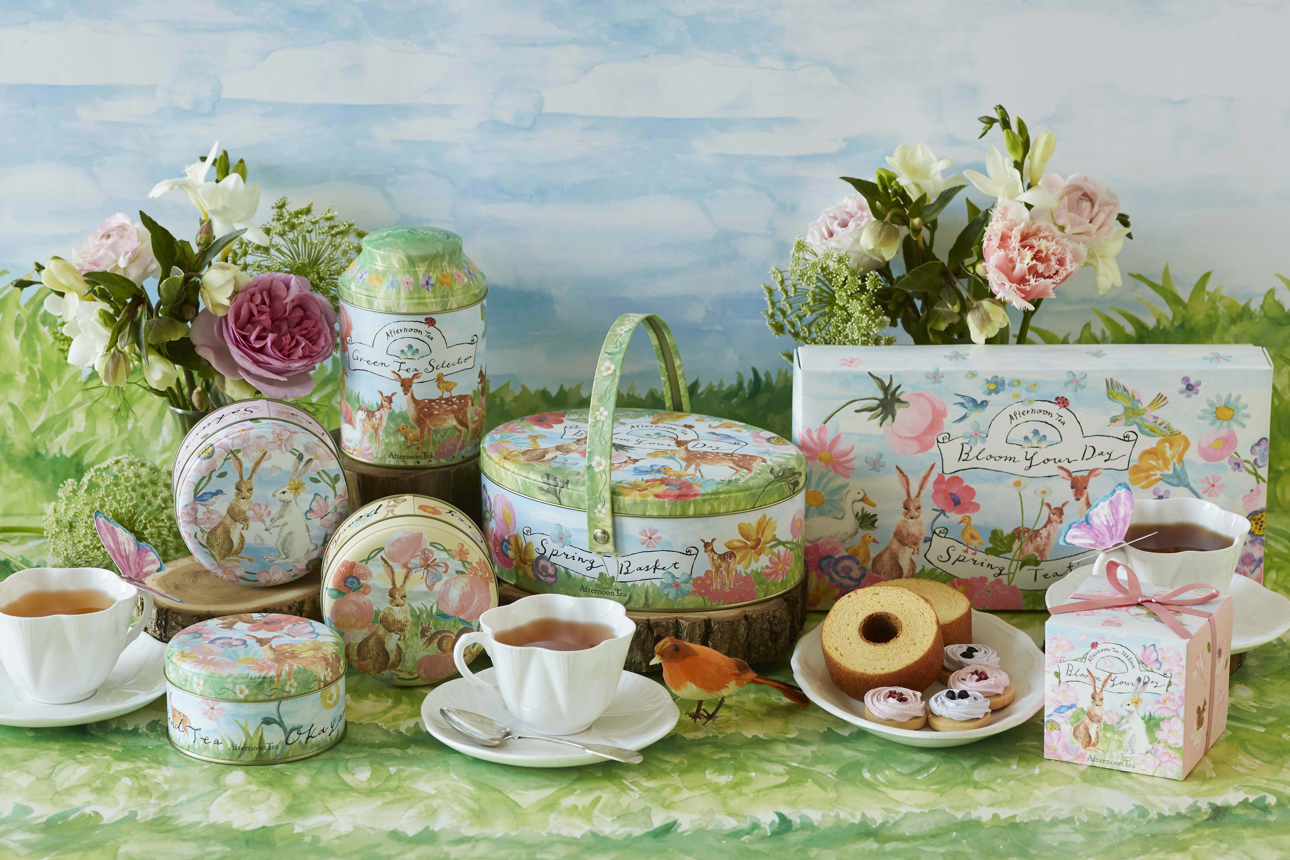 Afternoon Tea】桜の花びらをちりばめたフレーバーティーや桜と抹茶の