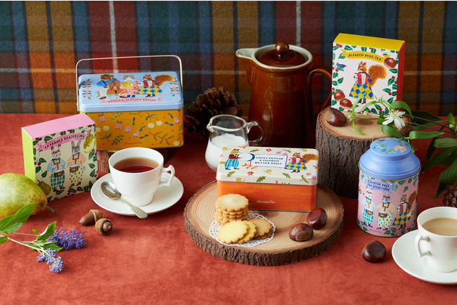 秋の焼き菓子・紅茶集合イメージ