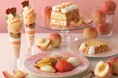 【キハチ カフェ】旬の白桃を堪能する「ピーチスイーツフェア」を開催!桃の果肉2倍の店舗限定パフェなど、新作スイーツが登場