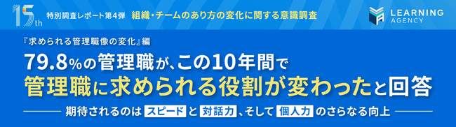 組織 チーム のあり方を5 000人に調査 管理職の79 8 が この10年間で管理職に求められることが変わったと回答 株式会社ラーニングエージェンシーのプレスリリース