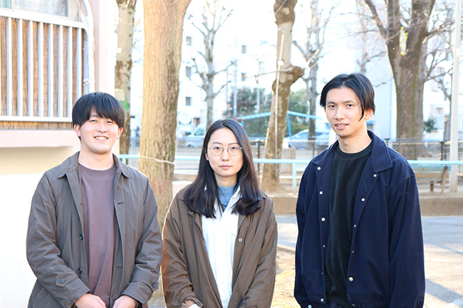 設計者（左から川田さん、加藤さん、藤沢さん）