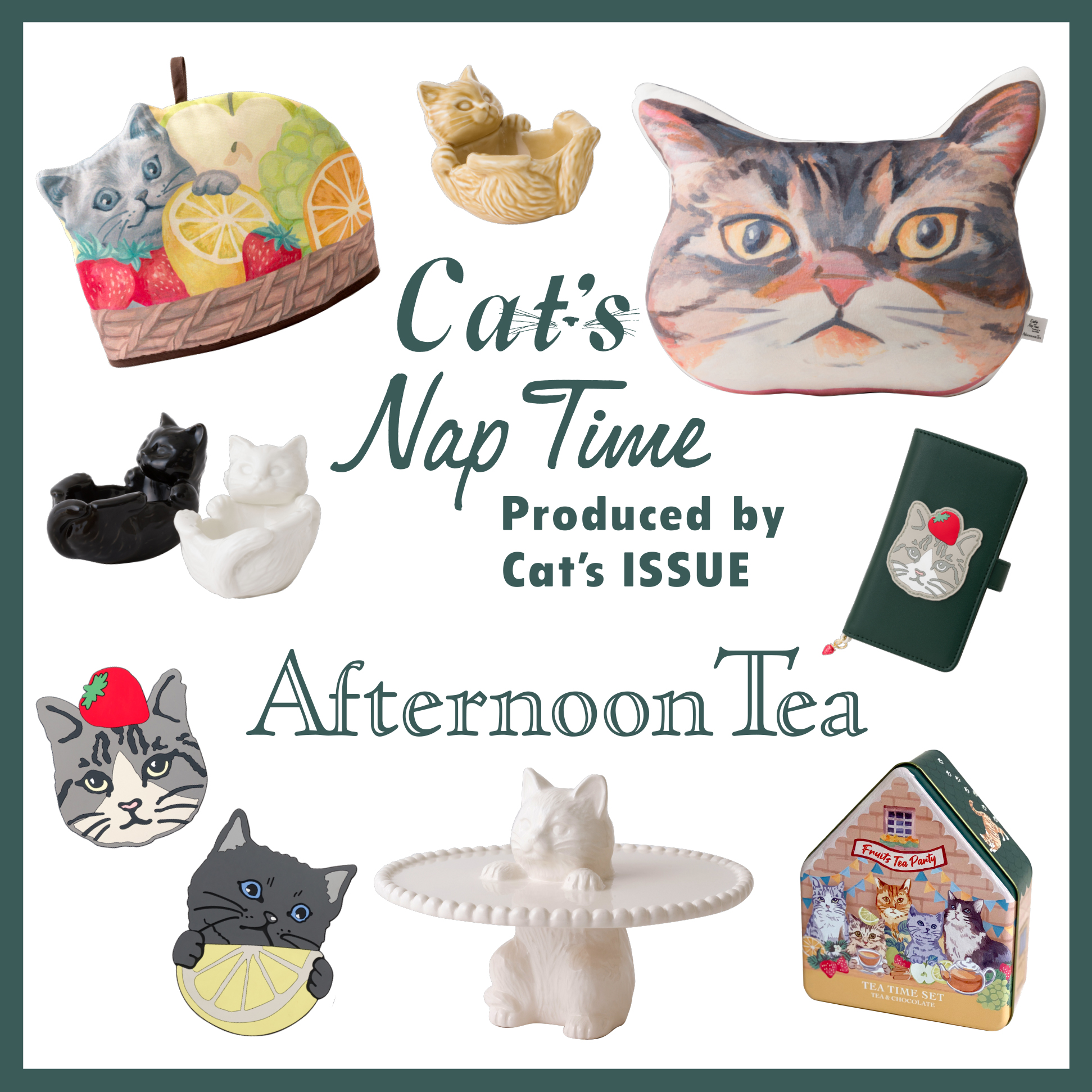 直売お値下 アフタヌーンティー Cats Nap Time エプロン 猫